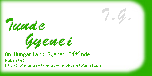 tunde gyenei business card